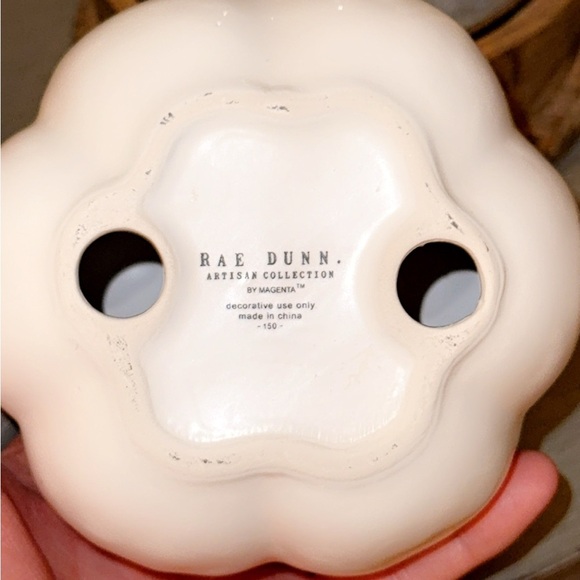 Rae Dunn RD White Ceramic Pumpkin Fall/Halloween Home Decor Accent “TRICK” - Picture 4 of 4